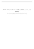 NURS 6640 Final Exam Test Bank