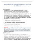 Arterial Blood Gas Interpretation Practice Quiz (Part 1: 20 Items)21/2022 update 