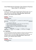 Oral Medications Dosage Calculations Practice Quiz (Part 2: 40 Items)| 21/2022 UPDATE 