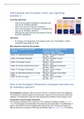 Introduction to International and EU law nabespreking probleem 2