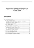 Uitgebreide samenvatting  Methoden en Technieken van Onderzoek - blok 1