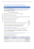 Samenvatting Inleiding tot micro-economie - resultaat: 16/20