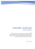 Consumer Behavior - Lecture & Article Summaries