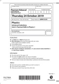 October 2019 phyics paper 3 EDEXCEL