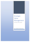 Strategic Value Management (Summary Lectures)