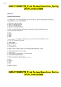  INSS 778INSS778_Final Review Questions_Spring 2021 Latest update