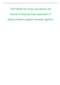 TEST BANK for Drug Calculations for Nurses A-Step-by-Step-Approach 3rd Edition Robert Lapham Heather Agarfor..pdf