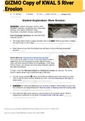 Exam (elaborations) GIZMO Copy of KWAL 5 River Erosion 