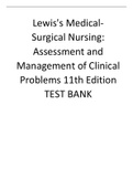 Lewis's Medical-Surgical Nursing Assessment and Management of Clinical Problems 11th Edition TEST