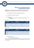 NR 447 Week 6 Assignment; Direct Care Project Part 4 - Evaluating the Project