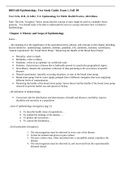 BBH 440-Epidemiology, Text Study Guide, Exam 1, Fall '09