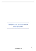 Samenvatting Kwantitatieve Methoden voor Bedrijfsbeleid VUB (2021 - 2022)