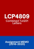 LPL4809 - Combined Tut201 Memos (2016-2020)