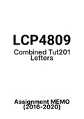 LPL4809 - Combined Tut201 Memos (2016-2020)