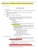 NR-341 Exam 1 Critical Care Exam 1  Study Guide primary