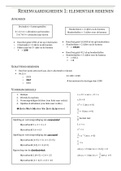 Notities en oefeningen rekenvaardigheden (JPBWA1)