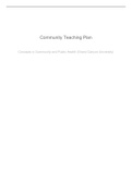 NRS 427V Week 5 Assignment Community Teaching Plan Teaching Experience Paper