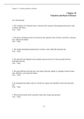 FINANCE 101 Chapter 10: Valuation and Rates of Return- True / False Questions