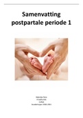 Samenvatting postpartale periode 1