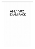 AFL1502 Exam pack 2022