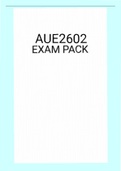 Aue2602 EXAM PACK