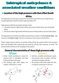 Subtropical anticyclones & associated weather conditions notes