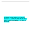 RN COMPREHENSIVE PREDICTOR NURSING - STUDY GUIDE/ MN 556RN A GUIDECOMPREHENSIVE PREDICTOR NURSING 