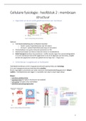 Samenvatting alle lessen cellulaire fysiologie