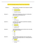 NR507 NR 507 Pathophysiology Final Exam Questions and Answers Completed A Latest Verified