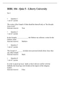 BIBL 104 Quiz 5 ( Version 1), Verified and Correct answers