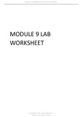 MODULE 9 LAB  WORKSHEET