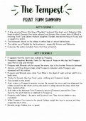 The Tempest Point Form Summary