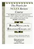 The Pearls for NCLEX Review Course/The Pearls for NCLEX Review Course For NCLEX Exam