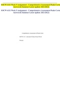 SOCW 6111 Week 5 Assignment - Comprehensive Assessment Paula Cortez, Answered (Summer Latest update 2021/2022)