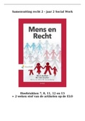 Samenvatting Recht 2 + documenten ELO - jaar 2 Social Work