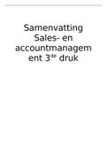 Samenvatting Sales- en accountmanagement 3de editie