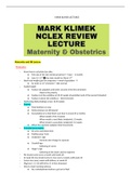 MARK KLIMEK LECTURES Maternity and OB Lecture ___Latest lectures