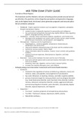 MID-TERM EXAM STUDY GUIDE NRNP 6635