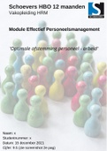 Schoevers Module Effectief Personeelsmanagement  SPP methode recruitment - Geslaagd (9.5) december 2021