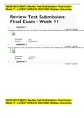 NURS 6512NURS 6512 final exam week 11 Advanced Health Assessment Latest updated 2020/2021 Walden University