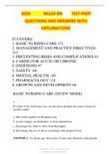 2020             NCLEX-RN         TEST PREP QUESTIONS AND ANSWERS WITH EXPLANATIONS