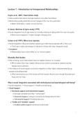 Interpersonal Relationships Summary - Lectures 