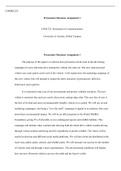 COM223 Wk1 Persuasion Outcomes Assignment 1.docx  COMM 223  Persuasion Outcomes Assignment 1  COM 223: Persuasion in Communications University of Arizona, Global Campus   Persuasion Outcomes Assignment 1  The purpose of this paper is to discuss how persua