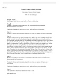 Assignment wk 2.docx  PHI 103  Creating a Sound Argument Workshop  University of Arizona Global Campus PHI 103 Informal Logic   Step 1: Thesis  Spending too much time on social media will harm a relationship.  Step 2:  Premise 1: Spending too much time on