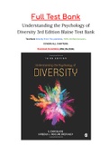 Understanding the Psychology of Diversity 3rd Edition Blaine Test Bank