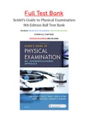 Seidel's Guide to Physical Examination 9th Edition Ball Test Bank