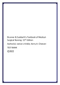 Brunner & Suddarth's Textbook of Medical-Surgical Nursing  15th Edition Author(s) Janice L Hinkle, Kerry H. Cheever TEST BANK (All Chapters)