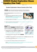 Exam (elaborations) GIZMOS Student Exploration Mouse Genetics (One Trait) 