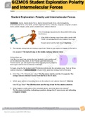 Exam (elaborations) GIZMOS Student Exploration Polarity And Intermolecular Forces 