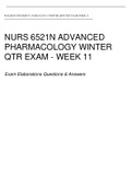 NURS 6521N ADVANCED PHARMACOLOGY WINTER QTR EXAM - WEEK 11